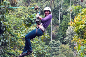 ziplining in Baños Ecuador